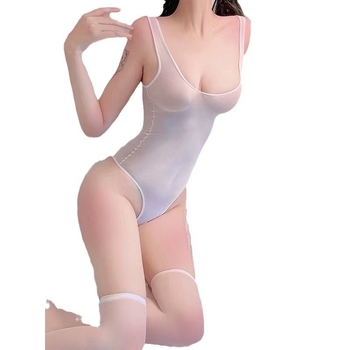 Σετ μαγιό - Διαφανές Milk Silk, Ολόσωμο μαγιό με ανοιχτή σχισμή, Λεπτό πολυεστέρα (95–100%), Άνοιξη 2025