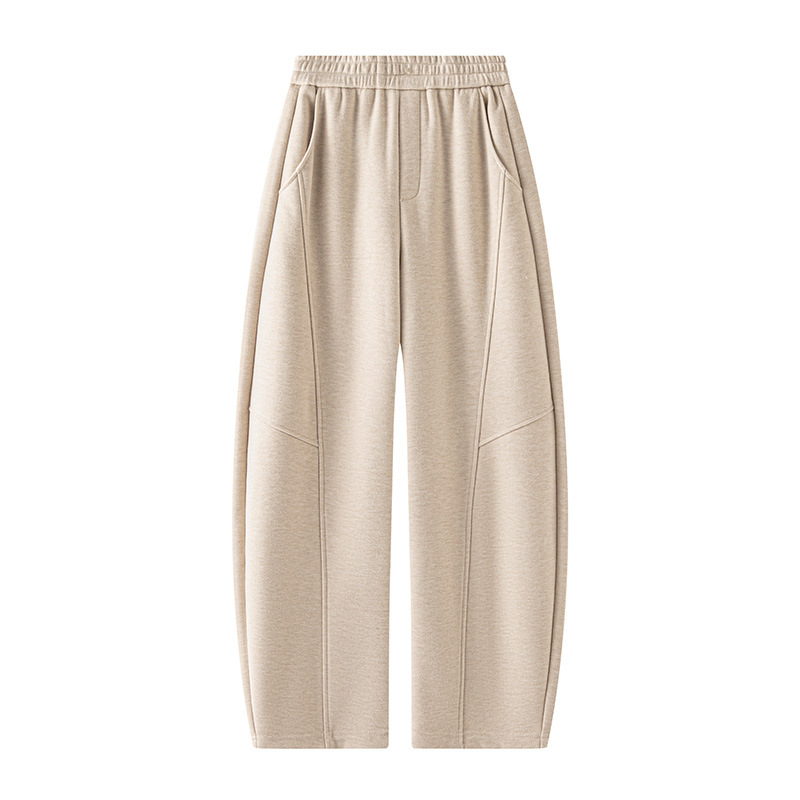 Pantaloni femei din amestec de lână, croială scimitară, talie înaltă, croială largă drapată, urban elegant, toamnă-iarnă 2025