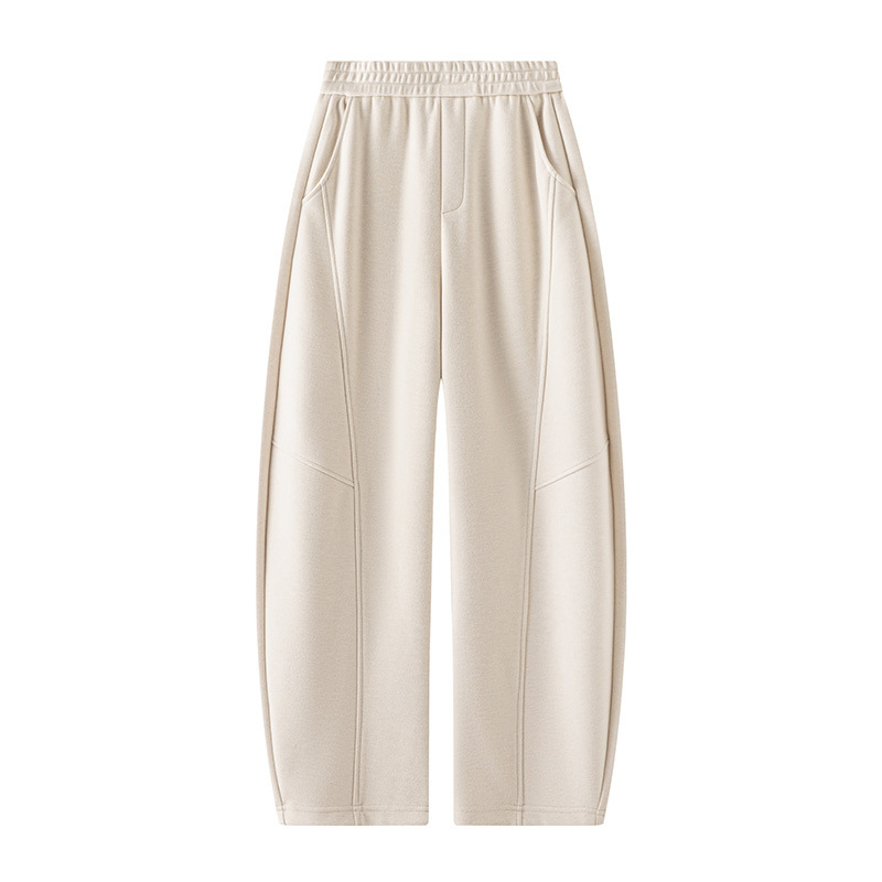 Pantaloni femei din amestec de lână, croială scimitară, talie înaltă, croială largă drapată, urban elegant, toamnă-iarnă 2025