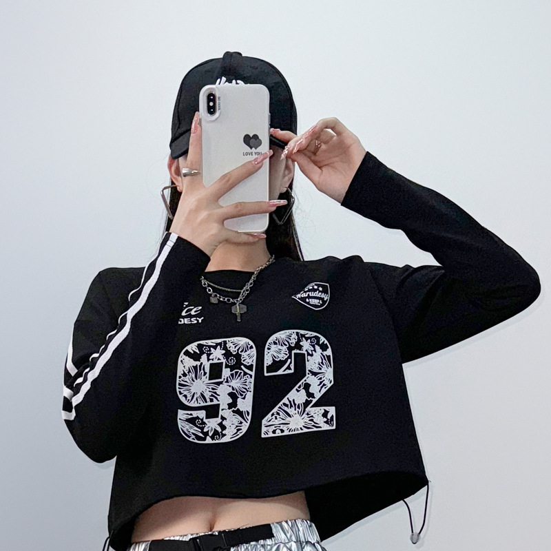 K-pop костюм за женска група джаз танц за изпълнение, корейски стил, памук (>95%), полиестер (<30%), печат, пролет 2025