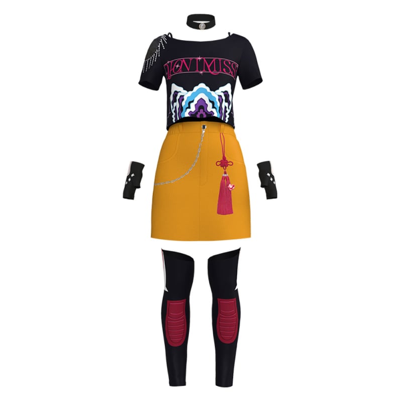 K-Pop lánycsapat cos cosplay jelmez – poliészter keverék anyag, 2025 nyár, 18–24 éveseknek, gallér címkével