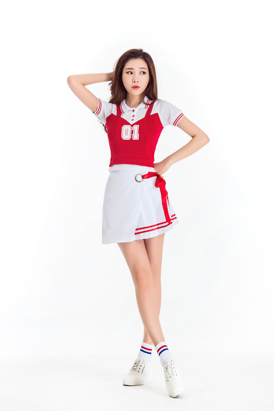 Cheerleading komplet Zhu Mi Lian — Lycra tkanina, Spandex smjese 30–50% i 50–70%, ženski pozorišni kostim