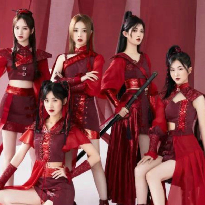 Ženski jazz kostim za scensko izvođenje u street dance stilu, nacionalni trend, K-pop stil