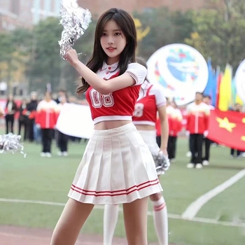Hong Laisen kostim za scensko nastupanje cheerleadinga – Chenille tkanina; 70–80% spandeks; poliesterska smjesa; Unisex; folklorni plesovi