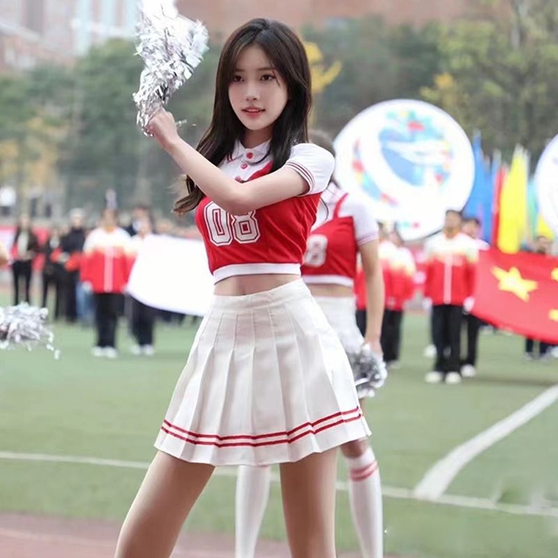 Hong Laisen kostim za scensko nastupanje cheerleadinga – Chenille tkanina; 70–80% spandeks; poliesterska smjesa; Unisex; folklorni plesovi