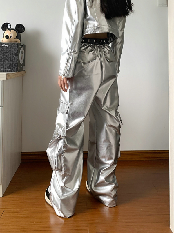 Set de haine pentru reprezentații K-Pop: costum futurist pentru scenă și bar; chenille și spandex ca material principal; toamnă 2024; unisex; conținut principal <30%