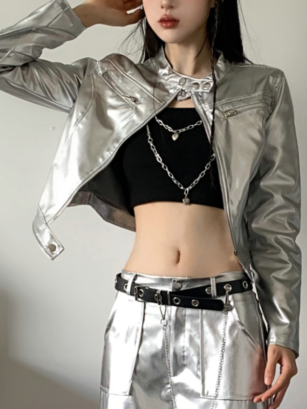 Set de haine pentru reprezentații K-Pop: costum futurist pentru scenă și bar; chenille și spandex ca material principal; toamnă 2024; unisex; conținut principal <30%