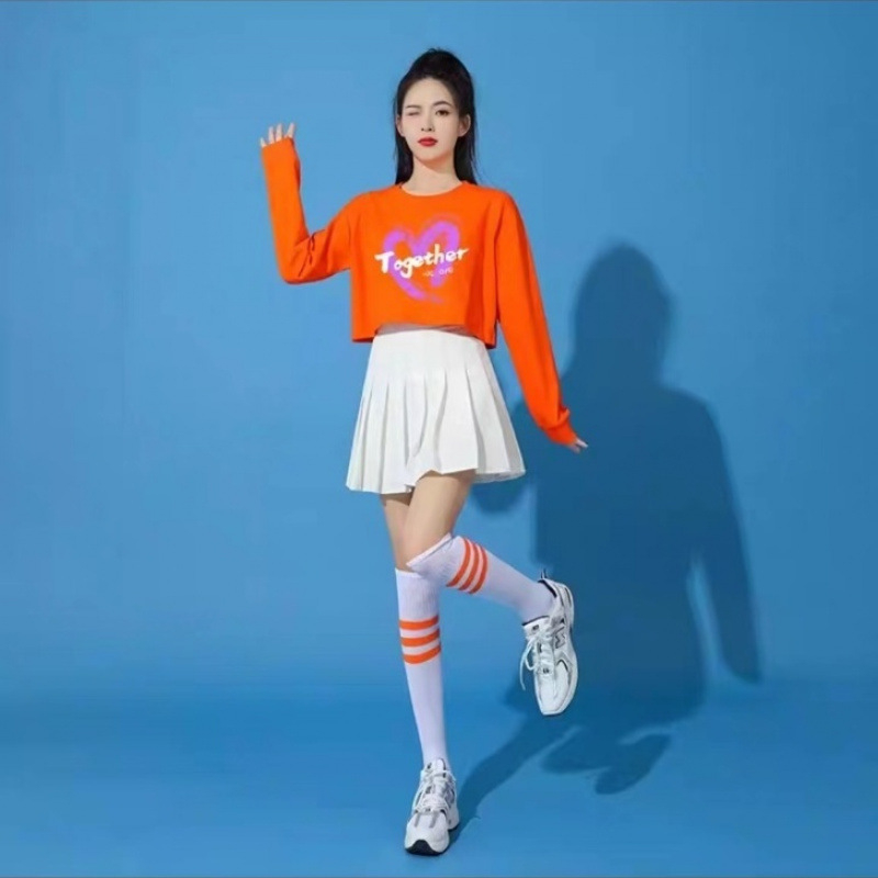 Set kostima za cheerleading - unisex, pamučna tkanina (95%+), korejskog stila, kostimi za grupne jazz plesne nastupe, ljetna kolekcija 2022