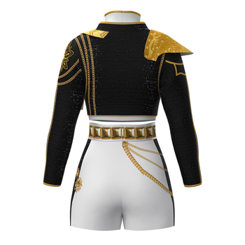 Cosplay kostim – koreanski stil, inspiriran K-Pop ženskim sastavom, lik Rumi Zoe, mješavina poliester/spandeks (80-90% poliester), pogodan za igre/ anime pozornice, ljeto 2025