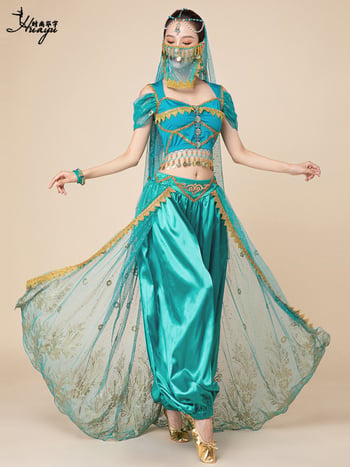 Kostim za belly dance za nastup, inspiriran Princezom Jasmine i Aladinom, cosplay set za odrasle