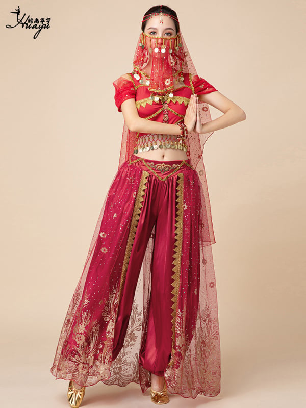 Kostim za belly dance za nastup, inspiriran Princezom Jasmine i Aladinom, cosplay set za odrasle