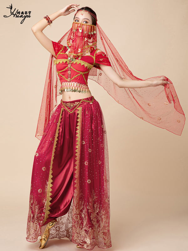 Kostim za belly dance za nastup, inspiriran Princezom Jasmine i Aladinom, cosplay set za odrasle