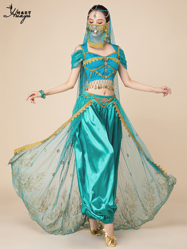 Kostim za belly dance za nastup, inspiriran Princezom Jasmine i Aladinom, cosplay set za odrasle
