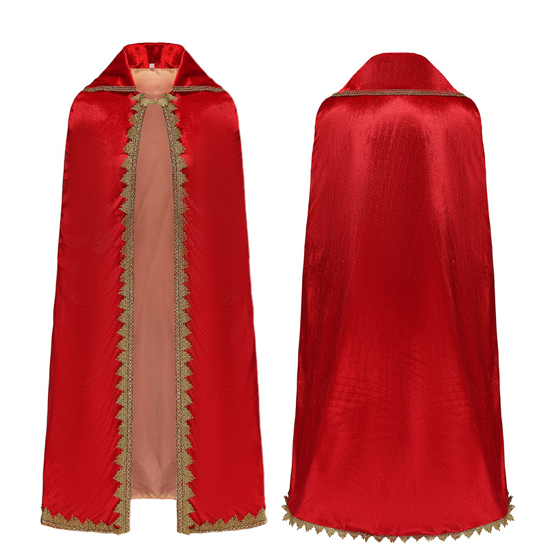 Dječji crveni dvostruki princ kaput cosplay kostim za Halloween i scensku izvedbu