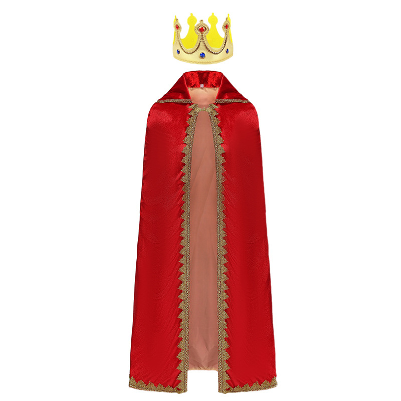 Dječji crveni dvostruki princ kaput cosplay kostim za Halloween i scensku izvedbu