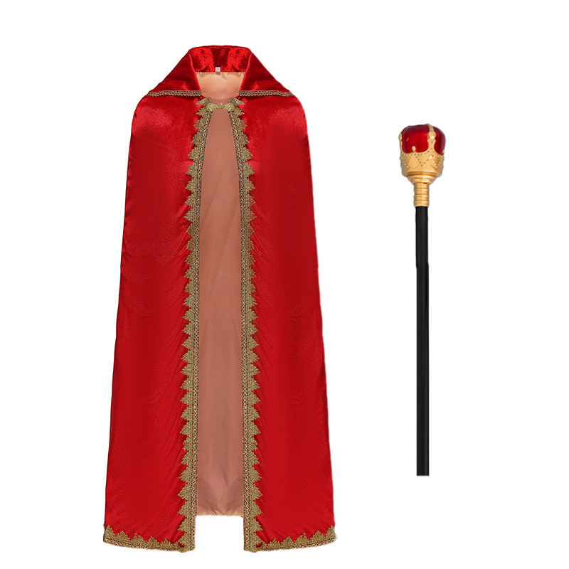 Dječji crveni dvostruki princ kaput cosplay kostim za Halloween i scensku izvedbu