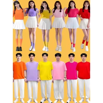 Set dresova za grupni cheerleading i plesne nastupe za odrasle i učenike, boje bombon, za nastupe