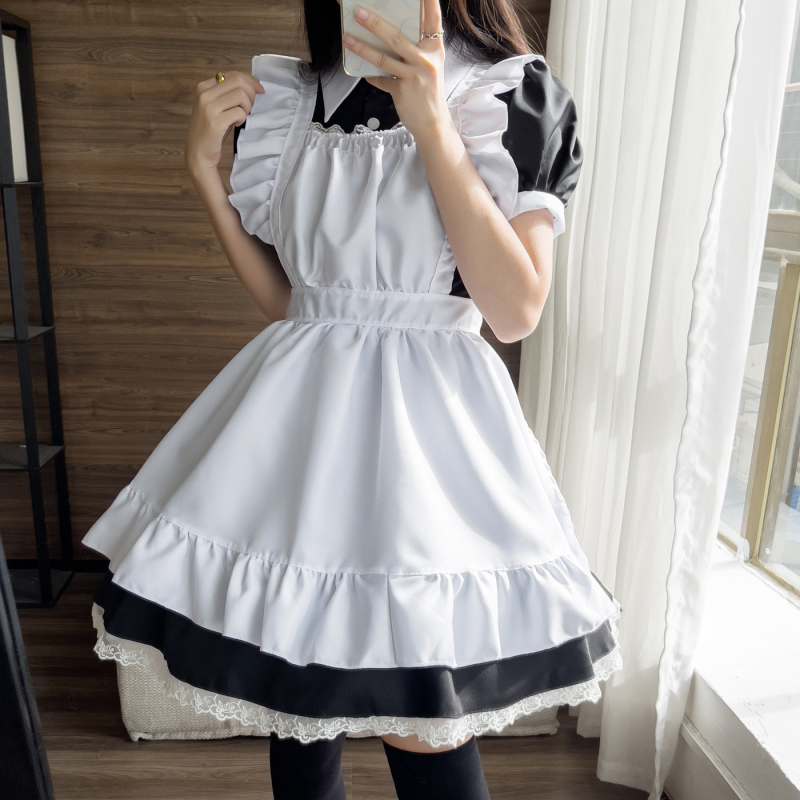 Haljina za maid cosplay za igre i anime uloge, za žene, smjesa sintetičkih vlakana, 100% poliester.