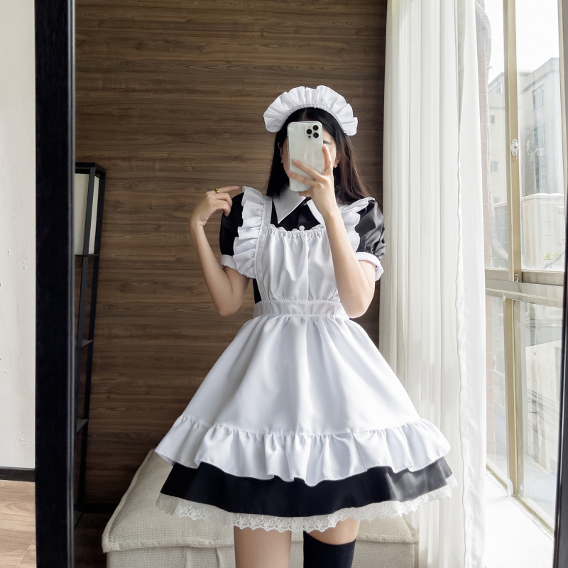 Haljina za maid cosplay za igre i anime uloge, za žene, smjesa sintetičkih vlakana, 100% poliester.