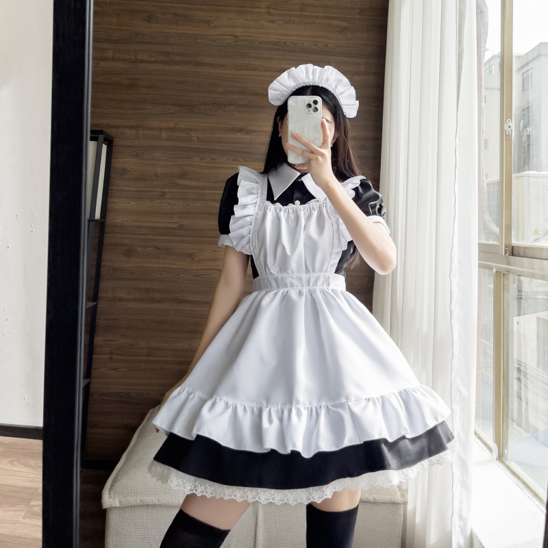 Haljina za maid cosplay za igre i anime uloge, za žene, smjesa sintetičkih vlakana, 100% poliester.