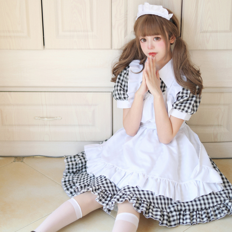 Haljina za maid cosplay za igre i anime uloge, za žene, smjesa sintetičkih vlakana, 100% poliester.