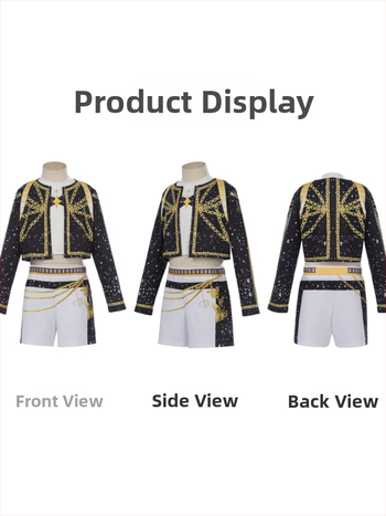 Cosplay kostīms demonu mednieku grupai, K-Pop iedvesots skatuves tēls, Chenille audums, Poliester 70–80%, Spandex zem 30%