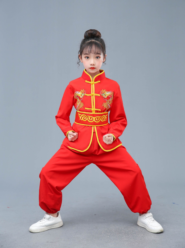 Unisex kostým pre bubnovanie a tanca draka a leva pre folklórny tanec; plošný materiál; jar 2025; vhodné pre vek 35–39 rokov