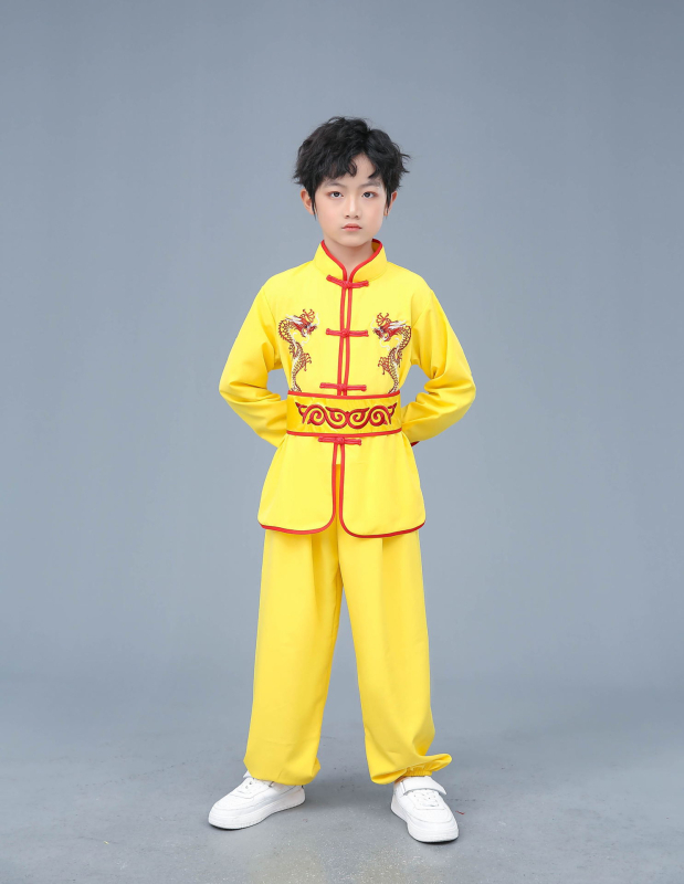 Unisex kostým pre bubnovanie a tanca draka a leva pre folklórny tanec; plošný materiál; jar 2025; vhodné pre vek 35–39 rokov