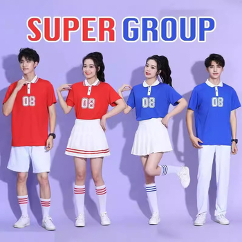 Unisex kostim za cheerleading na pozornicu, od piqué pamuka, postotak sadržaja glavne tkanine 70–80%, jesen 2023.