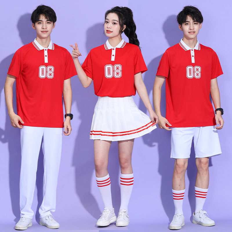 Unisex kostim za cheerleading na pozornicu, od piqué pamuka, postotak sadržaja glavne tkanine 70–80%, jesen 2023.