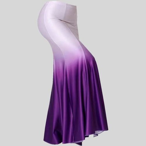 Dai etnička plesna suknja za izvedbe, duga suknja s gradijentnim dizajnom, Chenille-Spandex tkanina, proljeće 2025