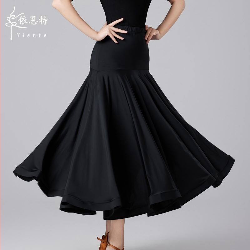 Ient Sukňa na ballroom tanec pre ženy, Ice Silk Nylon, Dlhá, Swing štýl