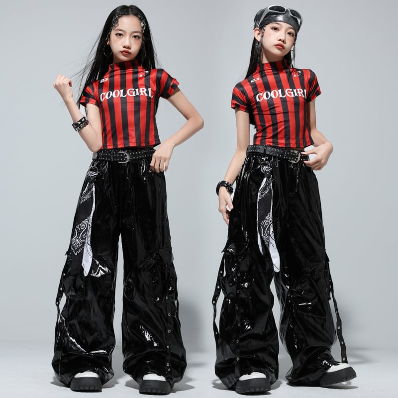 Costum de dans jazz pentru copii – stil hip hop – pentru copii 8+ ani (peste 140 cm) – lansare vară 2025