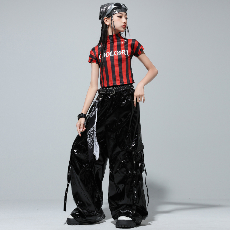 Costum de dans jazz pentru copii – stil hip hop – pentru copii 8+ ani (peste 140 cm) – lansare vară 2025