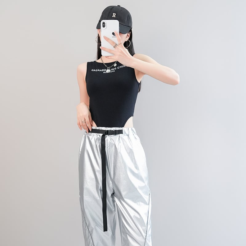 Costum de dans jazz cu mâneci lungi - Stil hip-hop, Toamnă 2024, țesătură TR, Poliester >95%, Stil japonez și coreean lejer