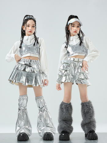 Dievčenský jazz tanečný kostým na tréning – bavlnený materiál, 50% obsah, pre deti od 8 rokov, oblečenie na vystúpenie/tanec