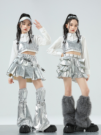 Dievčenský jazz tanečný kostým na tréning – bavlnený materiál, 50% obsah, pre deti od 8 rokov, oblečenie na vystúpenie/tanec