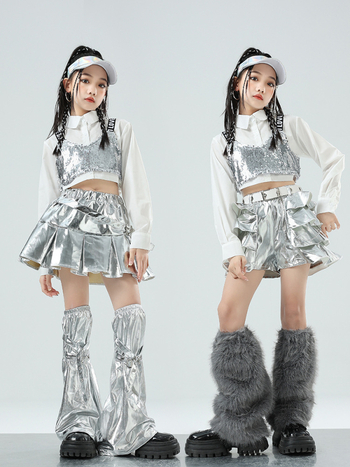 Dievčenský jazz tanečný kostým na tréning – bavlnený materiál, 50% obsah, pre deti od 8 rokov, oblečenie na vystúpenie/tanec