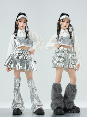 Dievčenský jazz tanečný kostým na tréning – bavlnený materiál, 50% obsah, pre deti od 8 rokov, oblečenie na vystúpenie/tanec