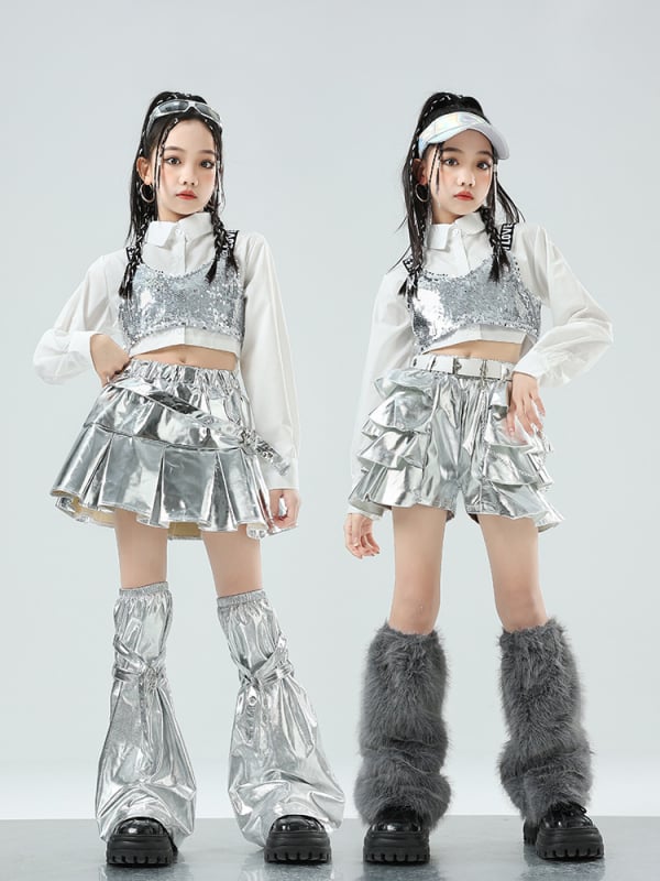 Dievčenský jazz tanečný kostým na tréning – bavlnený materiál, 50% obsah, pre deti od 8 rokov, oblečenie na vystúpenie/tanec