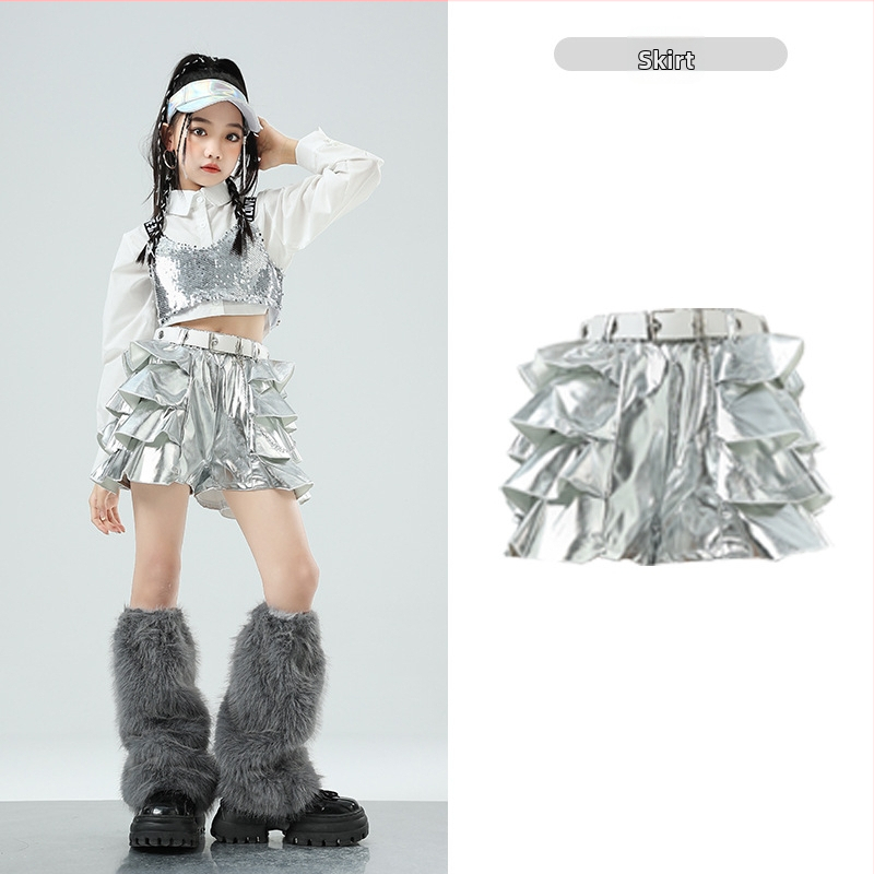 Dievčenský jazz tanečný kostým na tréning – bavlnený materiál, 50% obsah, pre deti od 8 rokov, oblečenie na vystúpenie/tanec