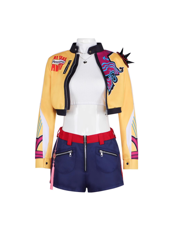 Costum cosplay – Demon Hunters, stil Harajuku, îmbrăcăminte din poliester pentru jocuri și roluri de anime, vara 2025 (70–80% poliester; țesătură secundară sub 30%)