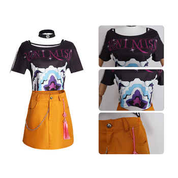Costum cosplay pentru grupă K-Pop feminină, stil elegant, poliester 80–90% conținut, lansare vară 2025, pentru jocuri și anime, brand Starry Sky