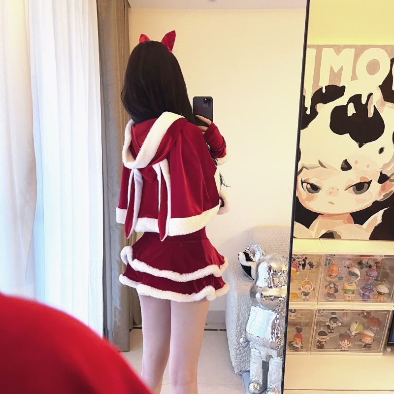 Costum cosplay Bunny Girl cu temă de Crăciun, unisex, lansare toamnă 2024, potrivit pentru vârsta 35–39