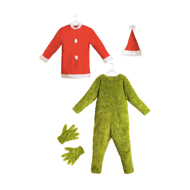 Costum cosplay de unică piesă pentru scenă cu păr lung — fibră acrilică 90–95% și spandex 80–90%, amestec fibre sintetice