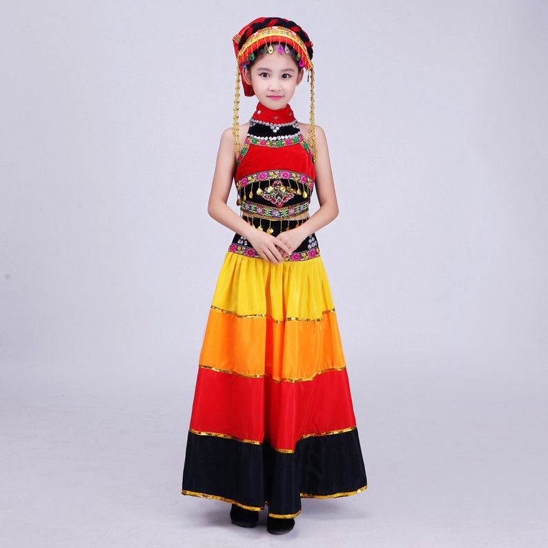 Yi Dance Big Swing Skirt - Chenille Spandex, unisex folklorni plesni kostim, proljeće 2025
