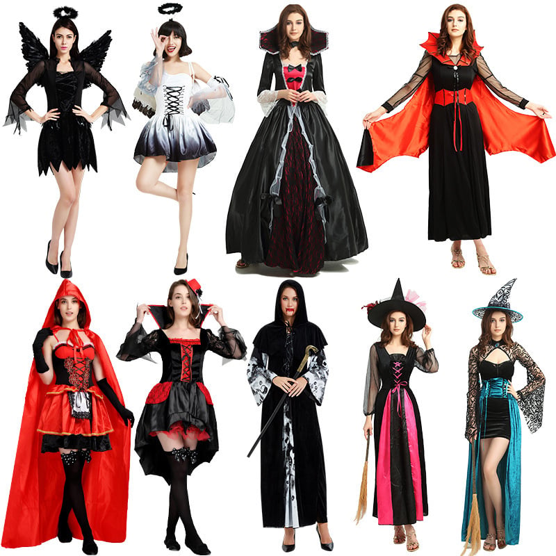 Ženski cosplay kostim s tamnom temom za scensku izvedbu na Halloween