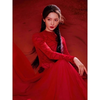 Set costum dans folcloric pentru femei Fengju, bumbac și alte țesături, lansare primăvara 2025