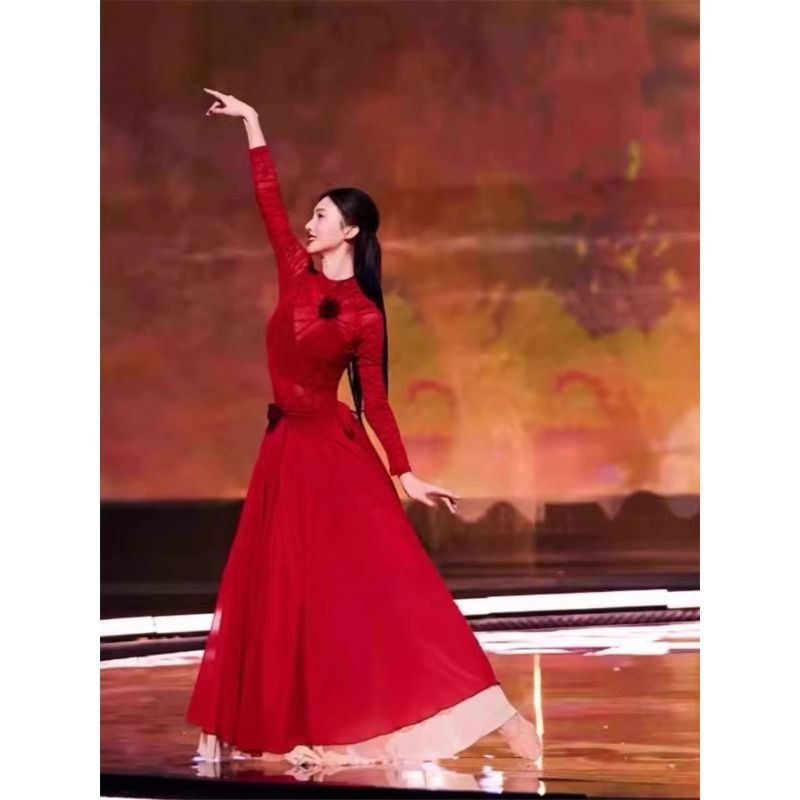 Set costum dans folcloric pentru femei Fengju, bumbac și alte țesături, lansare primăvara 2025