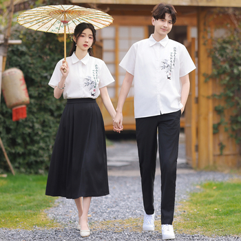 Set uniformă școlară — stil vară colegiu pentru competiții sportive, cor și recitare; primăvară 2025, țesătură poliester, peste 95% poliester, imprimare, fără guler